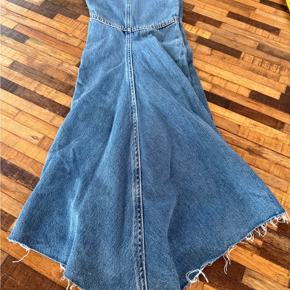 Free People Women's Blue Flared Jeans - Picture 6 of 6